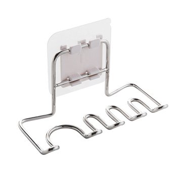 Stainless Steel Bathroom Toothpaste Organizer Stand Kitchen Wall Shelf Shower Storage Rack Towel Bathroom Accessories